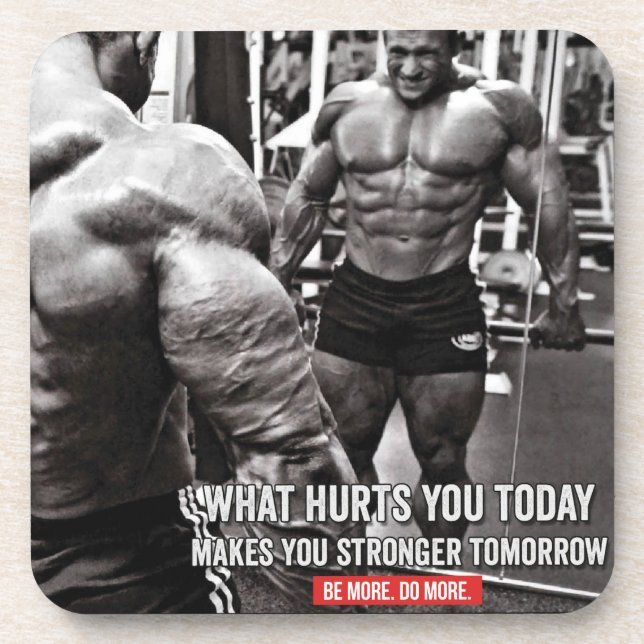 Fitness and Bodybuilding Motivation Coaster (Front)
