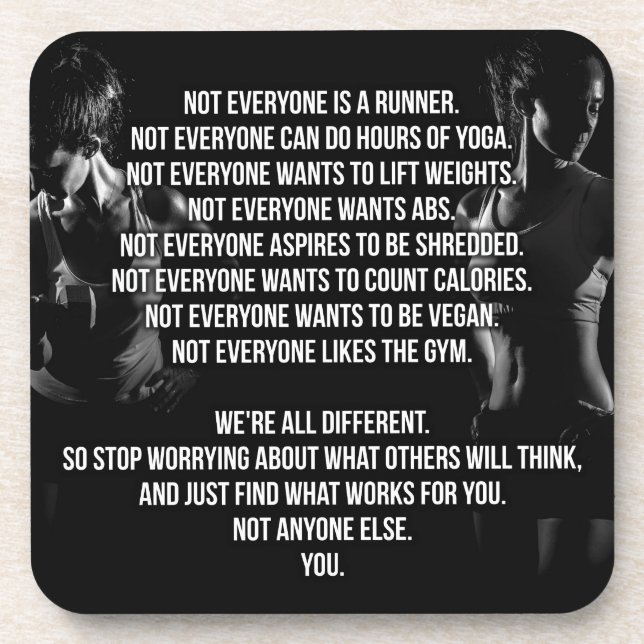Fitness and Bodybuilding Motivation Coaster (Front)