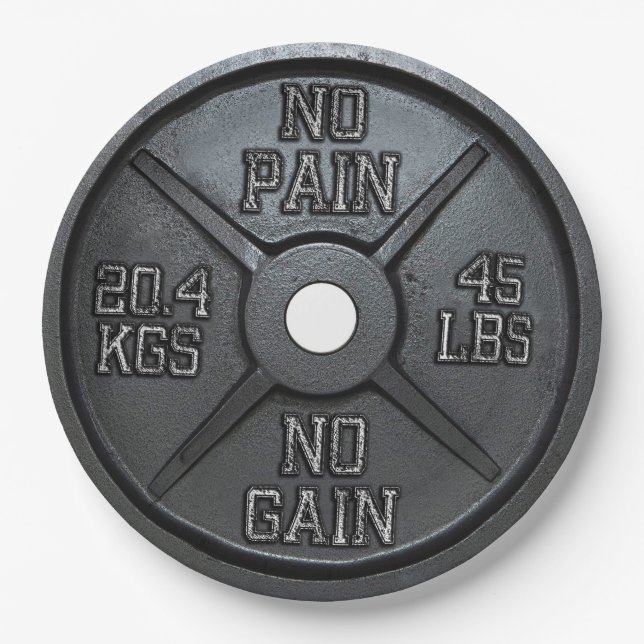 Fitness and Gym Motivation Paper Plate (Front)
