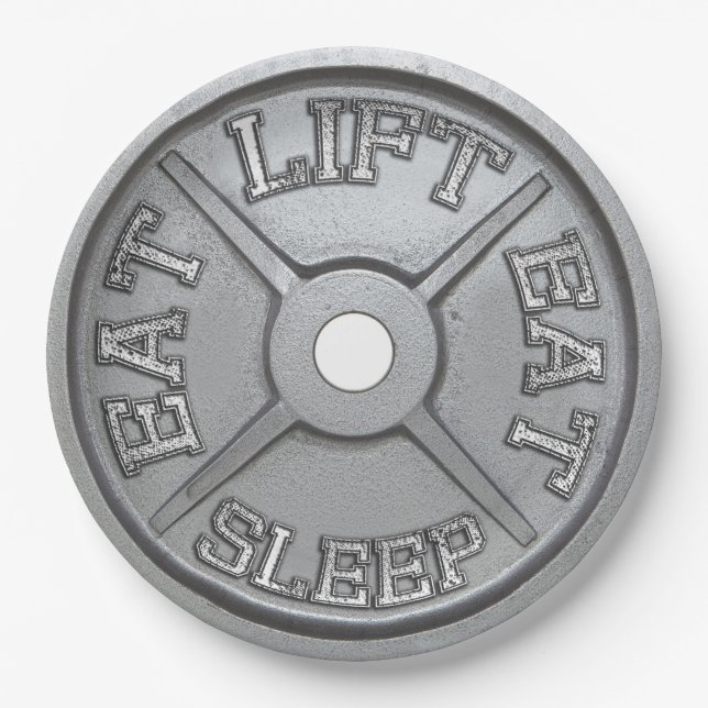 Fitness and Gym Motivation Paper Plate (Front)