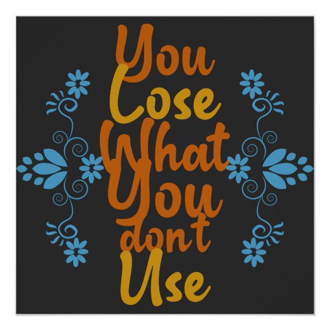 Fitness and Gym Quote Poster (Front)