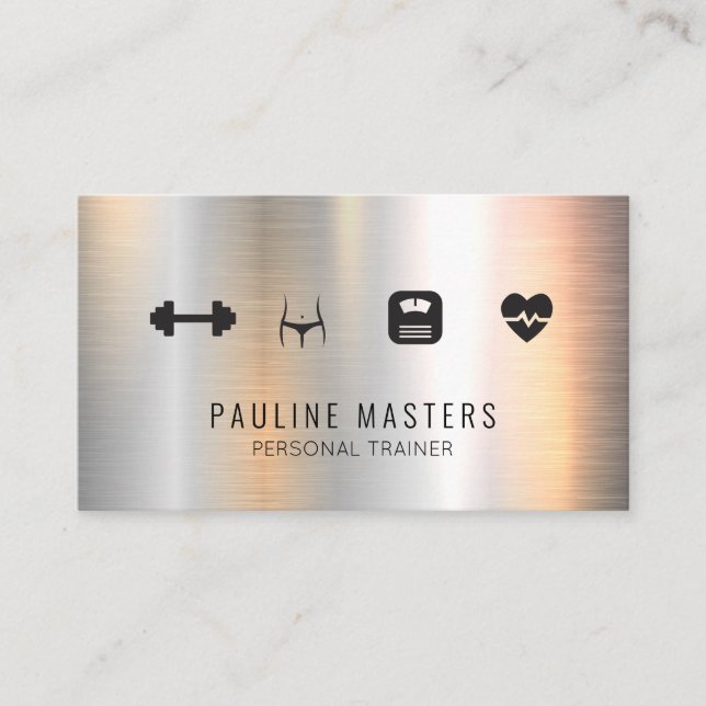 Fitness and Nutrition | Personal Trainer Appointment Card (Front)