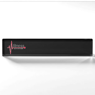 Fitness and sport nameplate