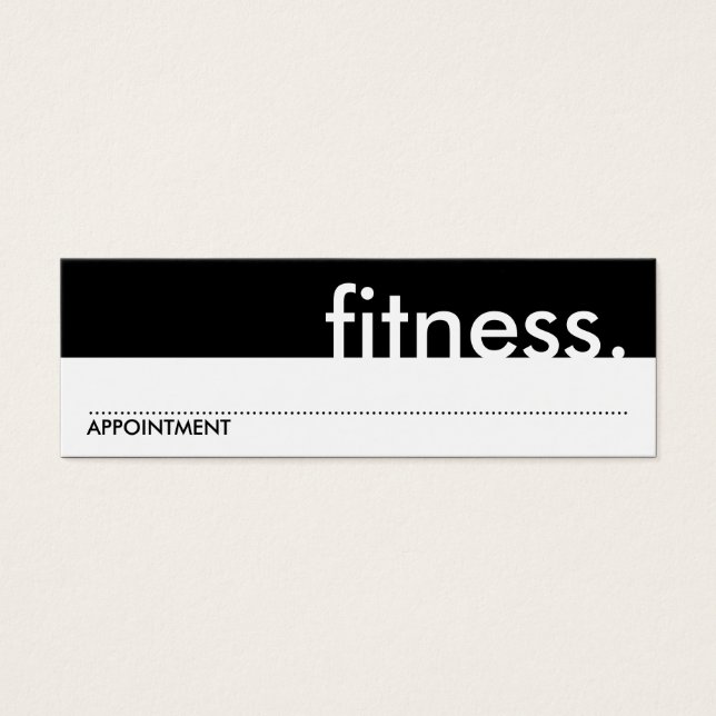 fitness. (appointment card) (Front)