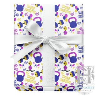 Fitness Birthday Wrapping Paper
