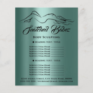 Fitness Body Building SPA Logo Teal Green Flyer