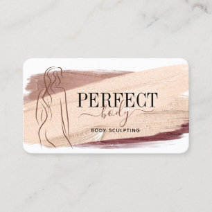 fitness body sculpting massage linergie silhouette business card
