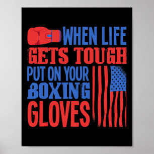 Fitness Boxing Ring - Boxing Gloves - I Love Kickb Poster