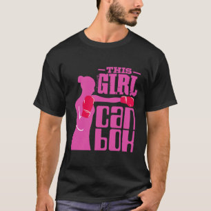 Fitness Boxing Ring Girl With Gloves - I Love Kick T-Shirt