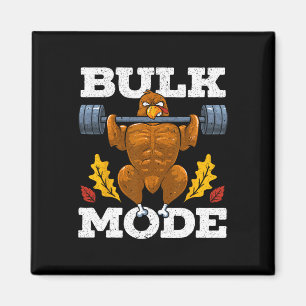Fitness Bulk Mode Gym Workout Thanksgiving Magnet