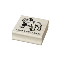 Fitness Bulldog Custom Name or Business Wood