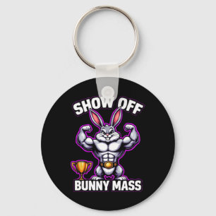 Fitness Bunny Bodybuilder Show Off Bunny M Funny R Key Ring