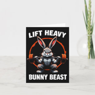 Fitness Bunny Gym Titans Lift Heavy Bunny Beast Fu Card