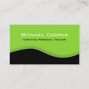 Fitness Business Card Professional Lime Black