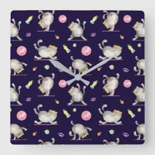 Fitness Cat Wall Clock