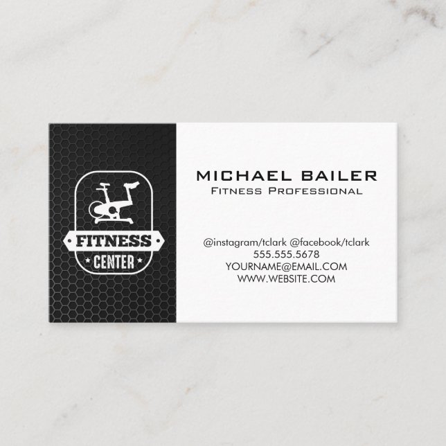 Fitness Centre | Exercise Bike Business Card (Front)