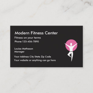 Fitness Centre Work Out Gym Business Card