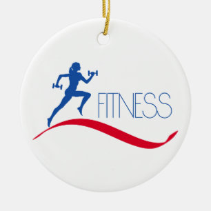 Fitness Ceramic Ornament