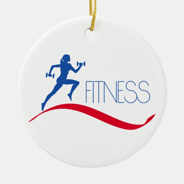 Fitness Ceramic Ornament (Front)