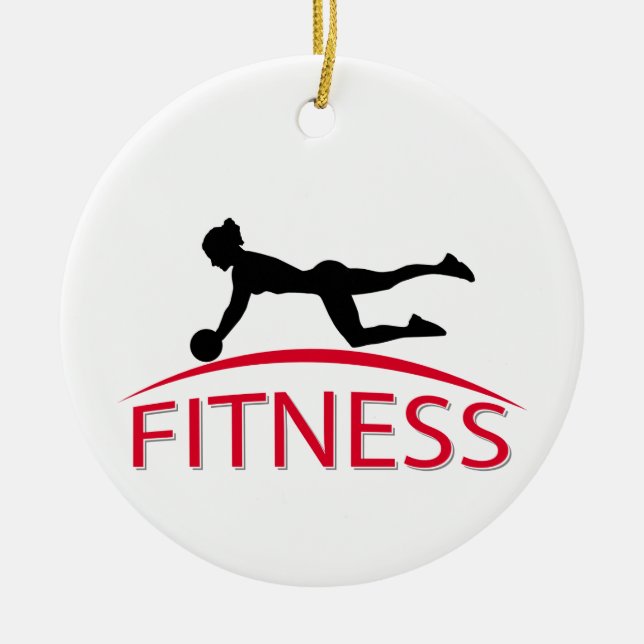 Fitness Ceramic Ornament (Front)