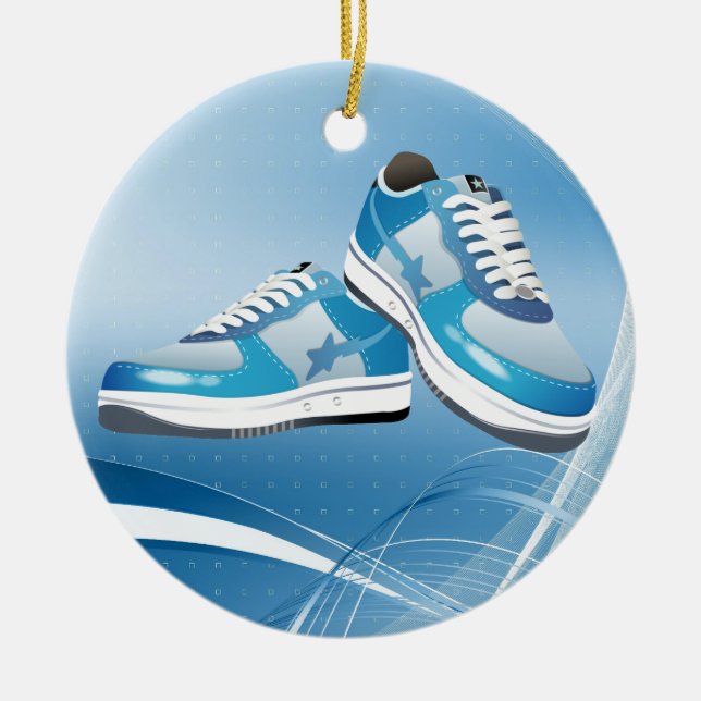 Fitness! Ceramic Tree Decoration (Front)