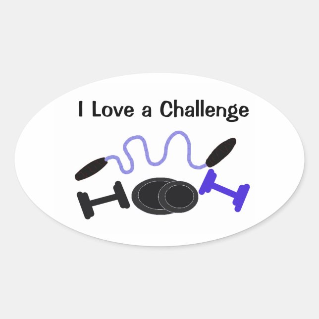 Fitness Challenge Oval Sticker (Front)