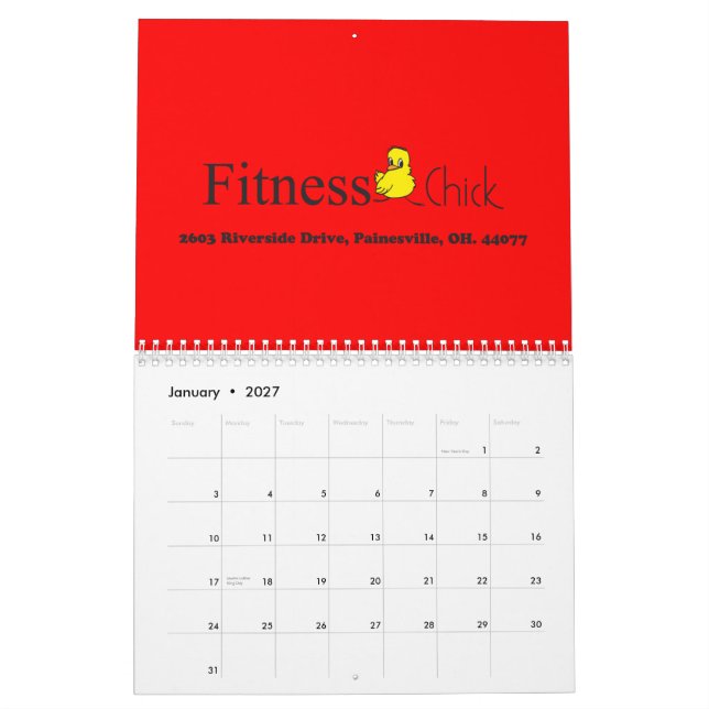 Fitness Chick Calendar (Jan 2027)