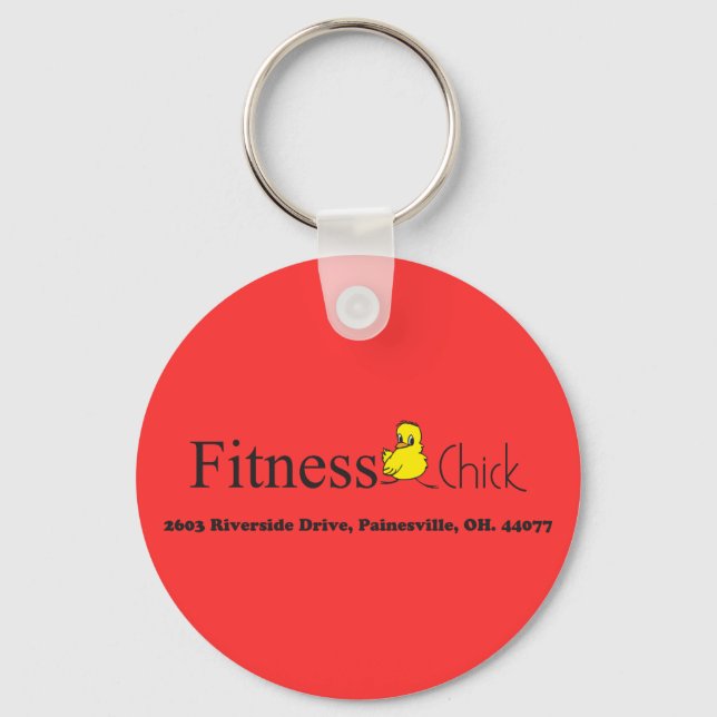 Fitness Chick Circle Key Chain (Front)