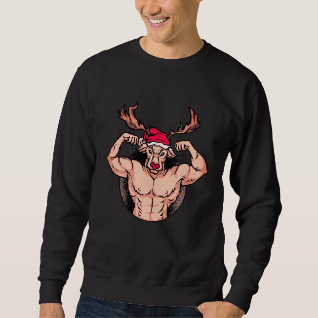 Fitness Christmas Sweater - Santa Bodybuilder (Front)