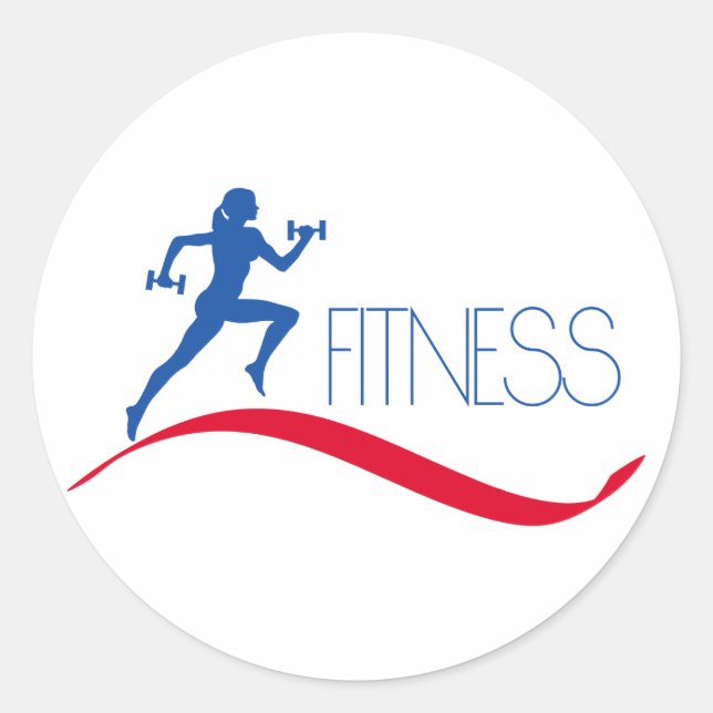 Fitness Classic Round Sticker (Front)