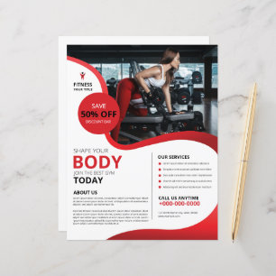 Fitness club flyer template
