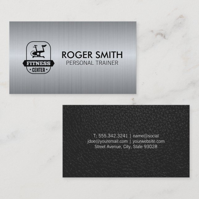 Fitness Club | Personal Trainer Business Card (Front/Back)