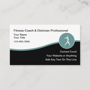 Fitness Coach And Dietician Theme Business Card