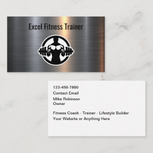 Fitness Coach And Trainer Cool Business Cards