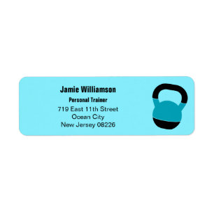 Fitness Coach Kettlebell Return Address Label