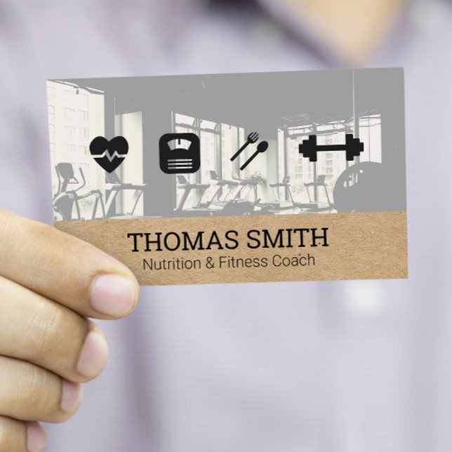 Fitness Coach | Nutritionist | Personal Trainer Business Card (Creator Uploaded)