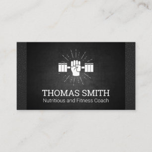 Fitness Coach Personal Trainer Hand Weight Business Card