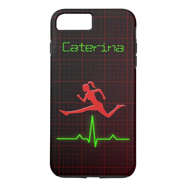 Fitness Coach Personal Trainer Jumping Woman Case-Mate iPhone Case (Back)