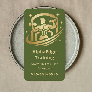 Fitness Coach Personal Trainer Premium Gym Trainer Business Card