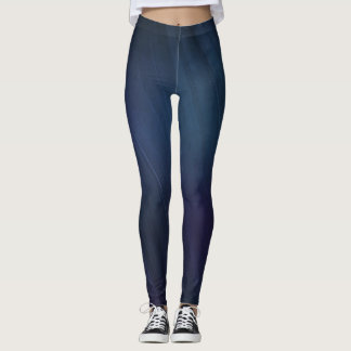 Fitness Compression Leggings - Blue Night Sky