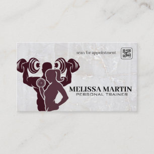 Fitness Couple Working Out Business Card