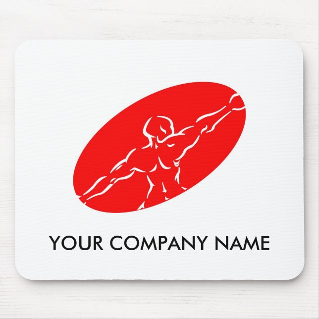 Fitness Customisable Mousepad - Red (Front)