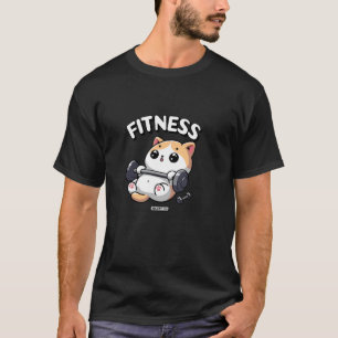 Fitness Cute Cat Gym Fitness Training Workout Cute T-Shirt