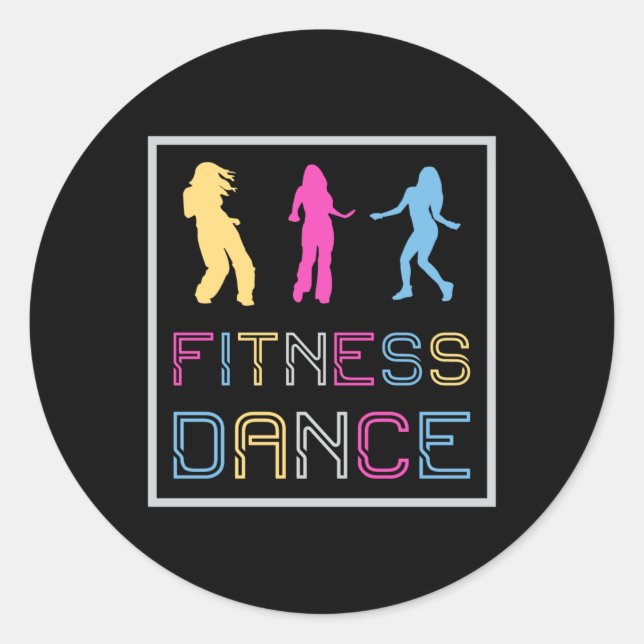 Fitness Dance Gym Dancing Workout Sport Gift Idea Classic Round Sticker (Front)