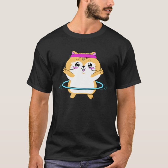 Fitness Dance Hamster Hula Hoop T-Shirt (Front)