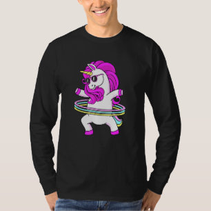 Fitness Dance Unicorn Hula Hoop T-Shirt