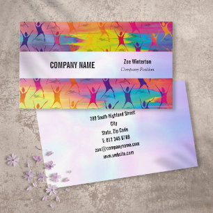 Fitness Dancing Modern Iridescent Business Card