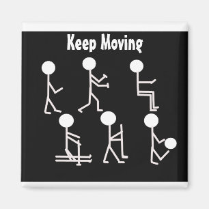 Fitness Design in Black and White Magnet