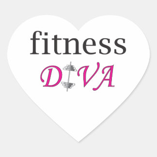 Fitness Diva Heart Sticker