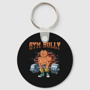 Fitness Dog Gym Bully Deadlift Workout Training Key Ring